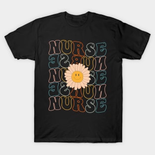 Retro Groovy Nurse Life For Women Nursing For Nurses Week T-Shirt